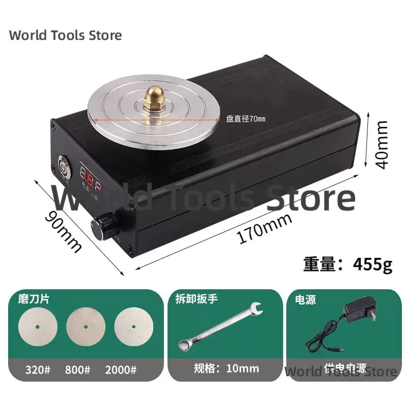 Mini Electric Polishing Cutting Grinder 220V 70mm Disc 0-3000RPM For Knife Sharpening