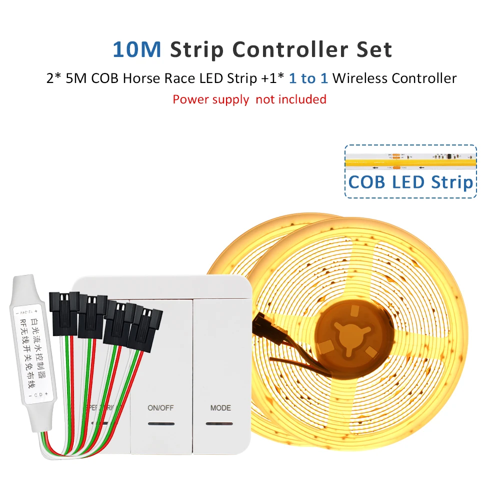 MJJCLED WS2811 IC COB Pferderennen LED-Streifenlichter 24 V 360 LEDs/M Warmweiß 5 M 10 M 15 M 20 M fließendes Wasser LED-Bandlampe für Raumdekoration 3