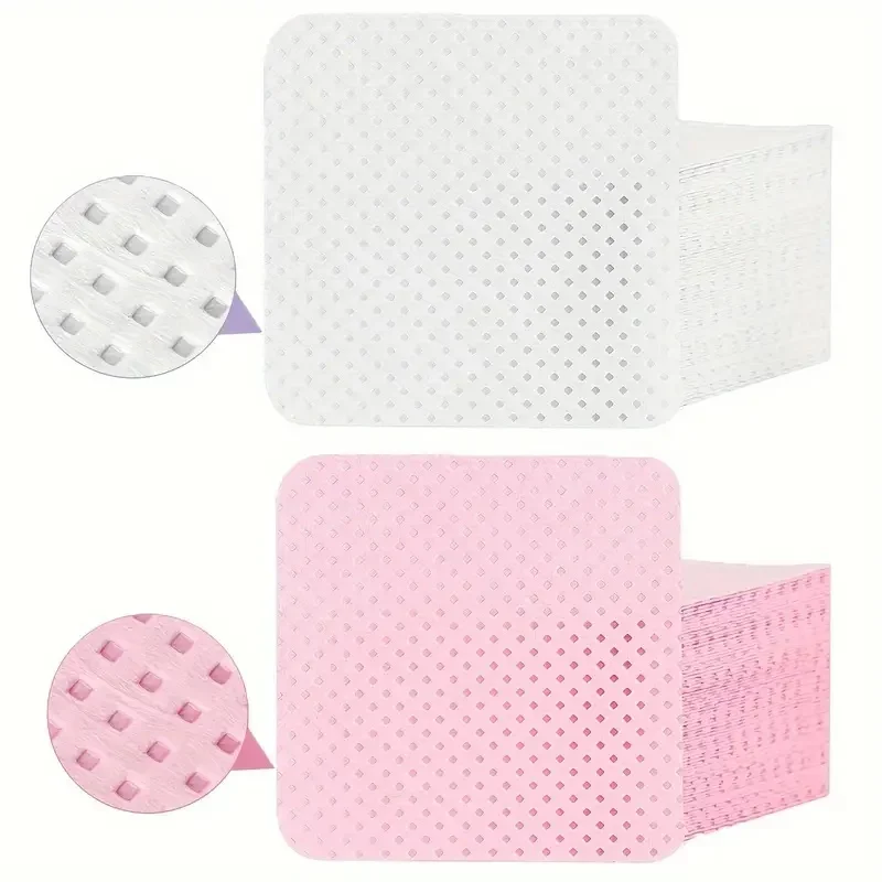 300/600Pcs Non-woven Nail Pads Ultra-Soft Nail Polish Removal - Professional Cleaning Wipes Nail Art Tools for Beauty Salon Use