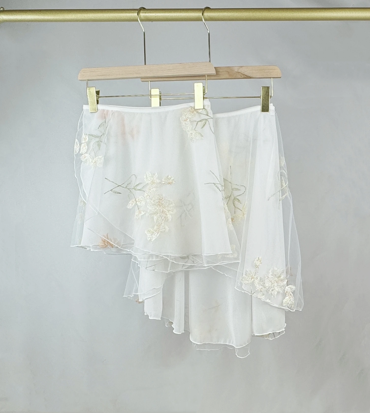 customized-women's-adult-ballet-dance-costume-white-double-layer-flower-embroidery-skirt-one-piece-lace-up-training-performance