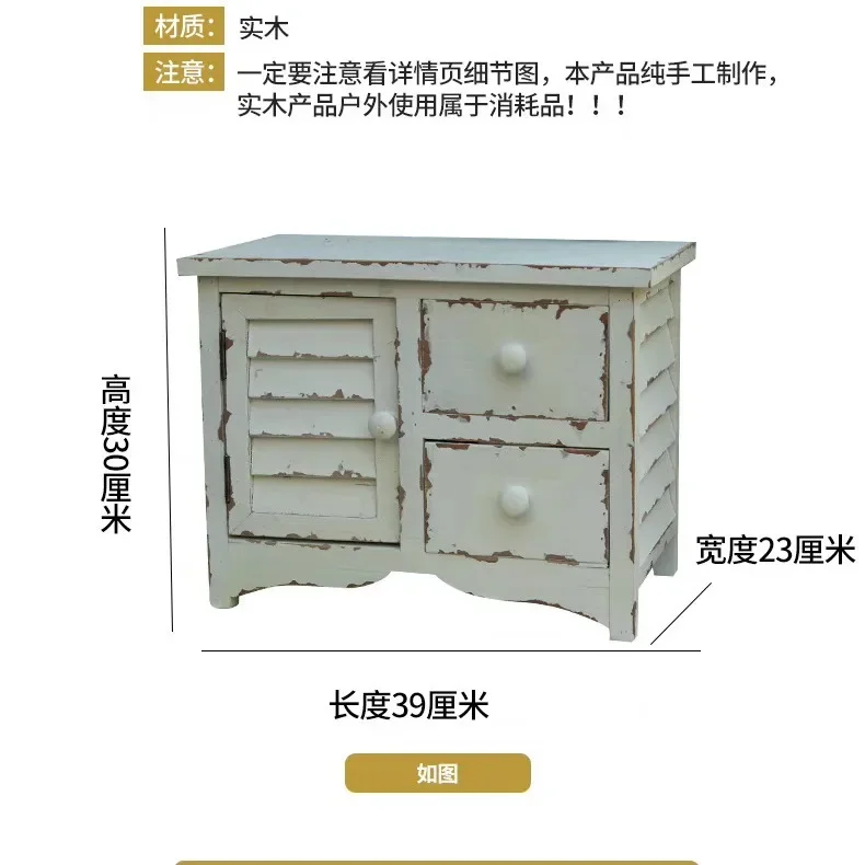 خزانة تخزين صغيرة لسطح المكتب من الخشب الصلب وقديمة متعددة الأدراج، وصندوق صغير للمنزل #5