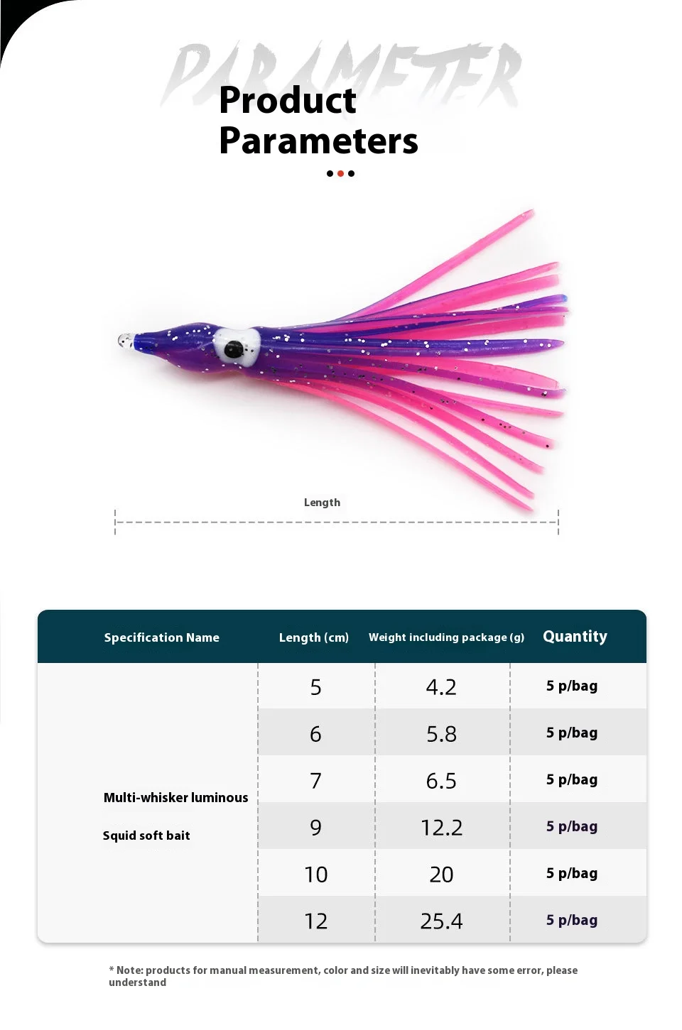 5 Teile/beutel 5-12 cm 20 Farben Glow Tintenfisch für Angeln Locken Weiche Gummi Octopus Tintenfisch Rock Köder meerwasser Künstliche Köder für Bass – Detail 2