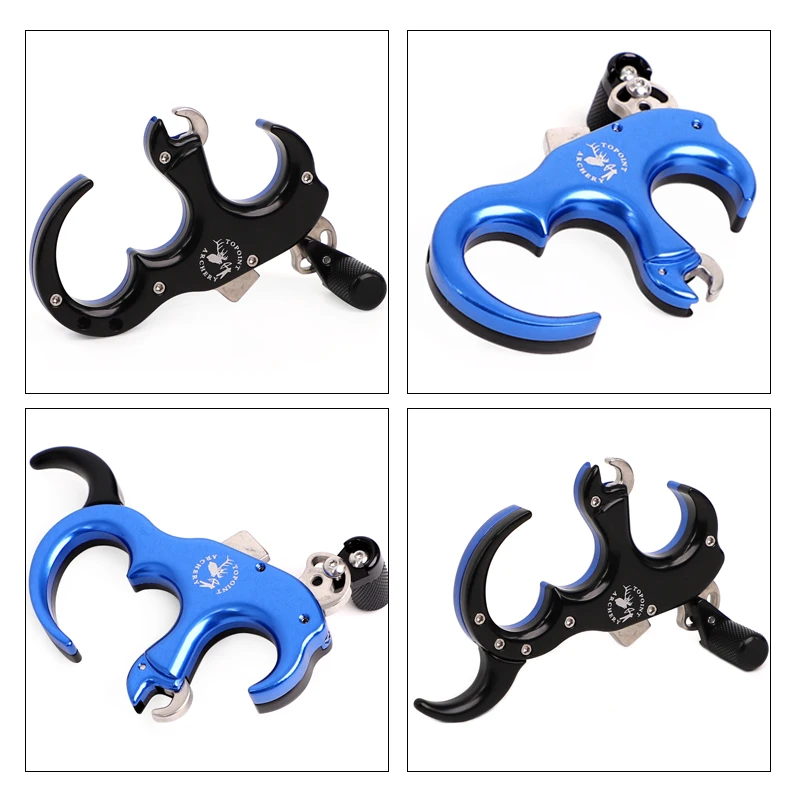 TP420 Bow Release Grip, 3 Finger Thumb Caliper Trigger, Automatic Version, Archery Compound Bow Shooting