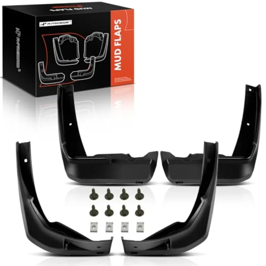 

Set of 4PCS Mud Flaps Splash Guards Mudguards Mudflaps with Hardware Kits Accessories Compatible with Acura RDX Base 2013-2018
