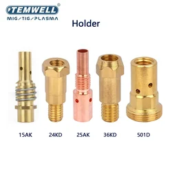 5/10PCS MIG MAG 15AK Welding Contact Tips Holder Welding Nozzle Tip Connector Rod 24KD 25AK 36KD 501D Welding Torch Parts