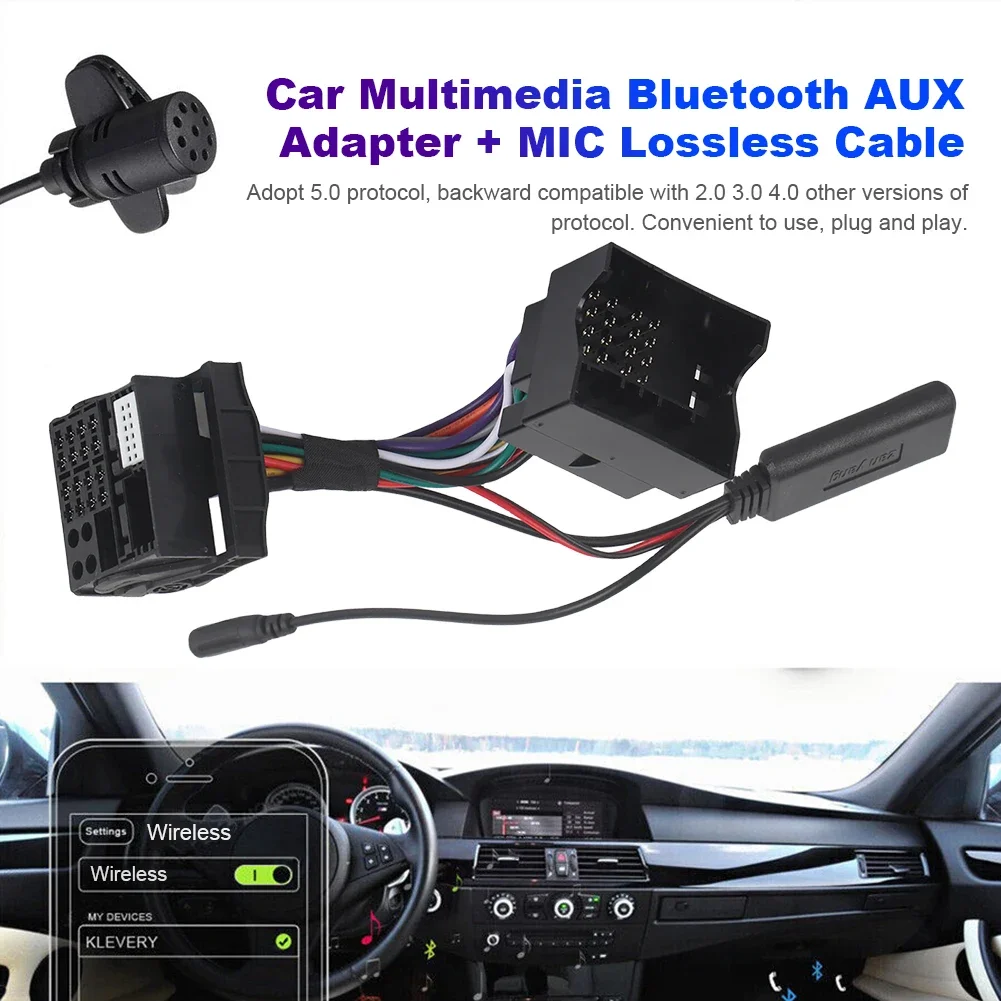 For Volkswagen Skoda RCD510 RNS510 RCD310 RNS310 RNS315 NVF230 Car Radio Device Bluetooth 5.0 Audio Adapter Harness Wiring