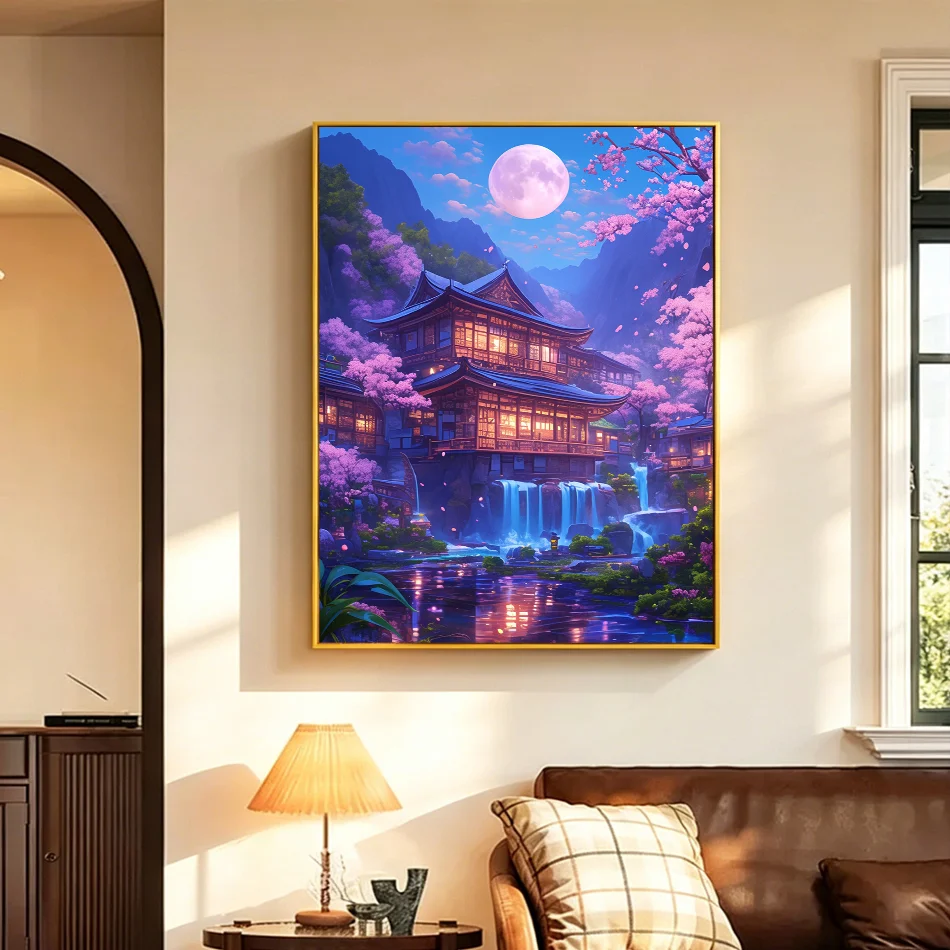 CHENISTORY Painting By Number Adults New Oil Paint Kit Arte Retro architecture Landscape Hotel Decoration Adult Coloring Unframe