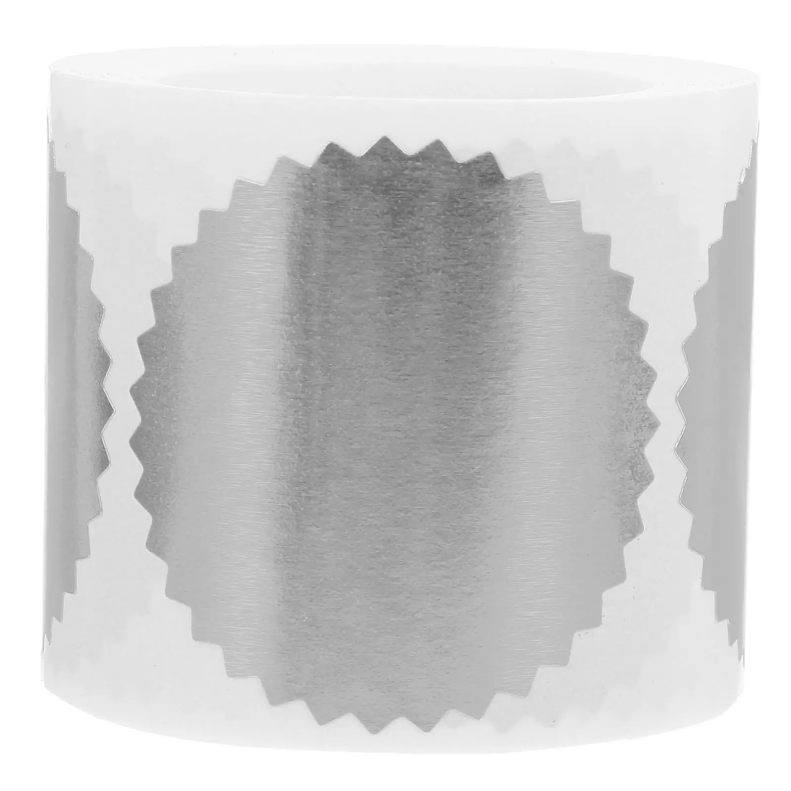 

50mm Silver Steel Stamp Stickers Certificate Seals Embossed Labels Gear Pattern Adhesive Tags Lightweight Home Office Medal