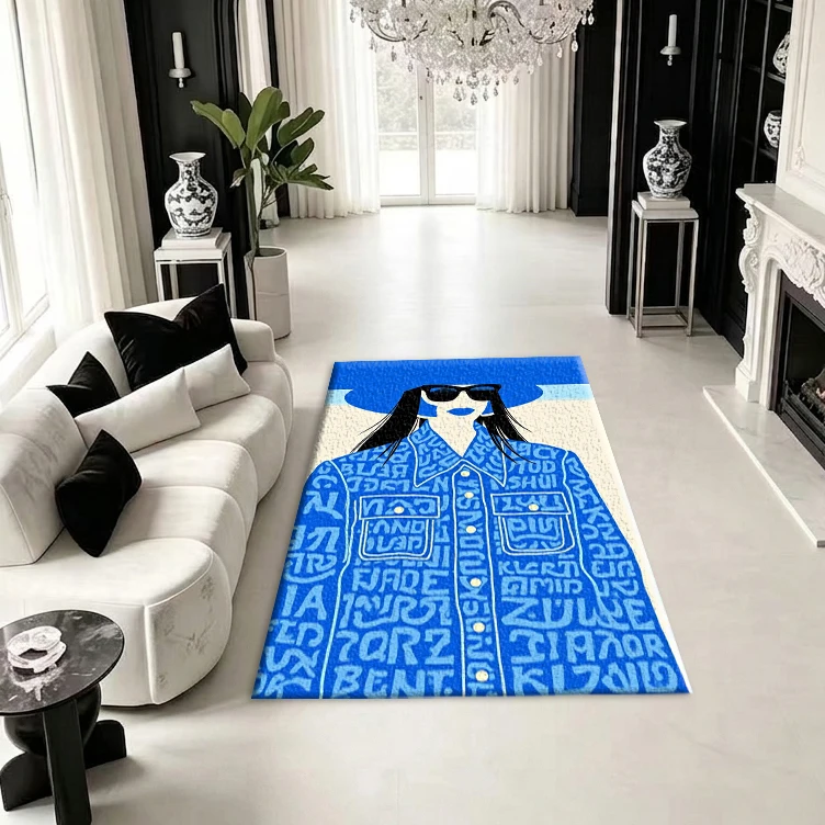 Swallows and Cherry Blossoms Art Carpet Rug Luxurious and Beautiful Living Room Carpet Home Floor Decoration