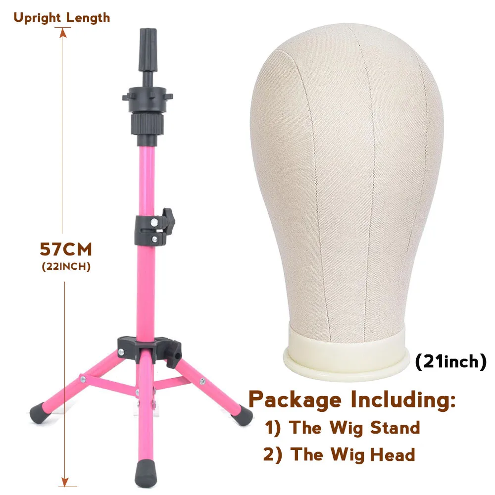 Canvas Wig Stand with Tripod Head