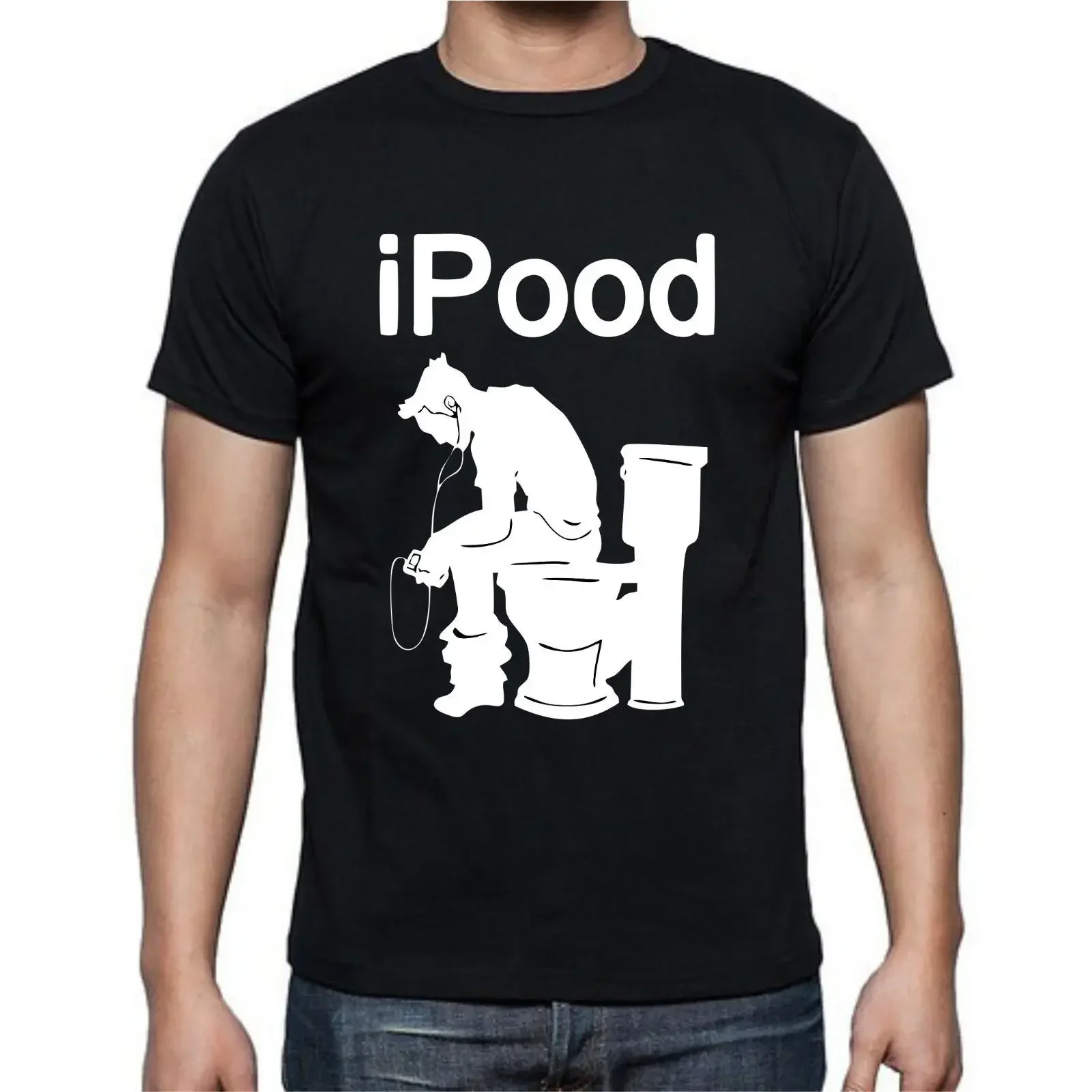 2019 New Fashion Casual Men T-shirt Ipood Toilet Iphone Ipod T shirt Tee