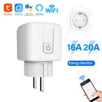 Tuya Smart Socket Outlet EU Plug 16A/20A With Power Monitor Timing Voice Control Wifi Smart Plug Works With Alexa Google Home