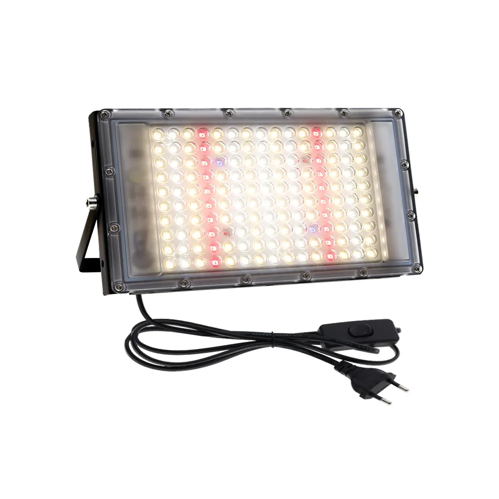 Vier Seizoenen 300W Plant Groei Licht Ijzer Spuiten Verf Zwart Volledige Spectrum 380-840nm Sunshine Indoor LED50W100W Bloem Planten