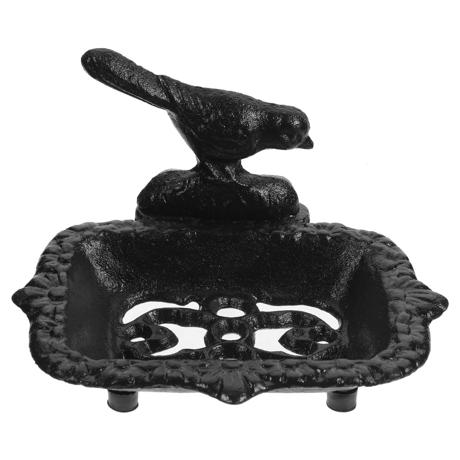 

Iron Soap Holder Bird Shaped Draining Rack for Shower Bathroom Vintage Metal Soap Dish Reliable Long Use