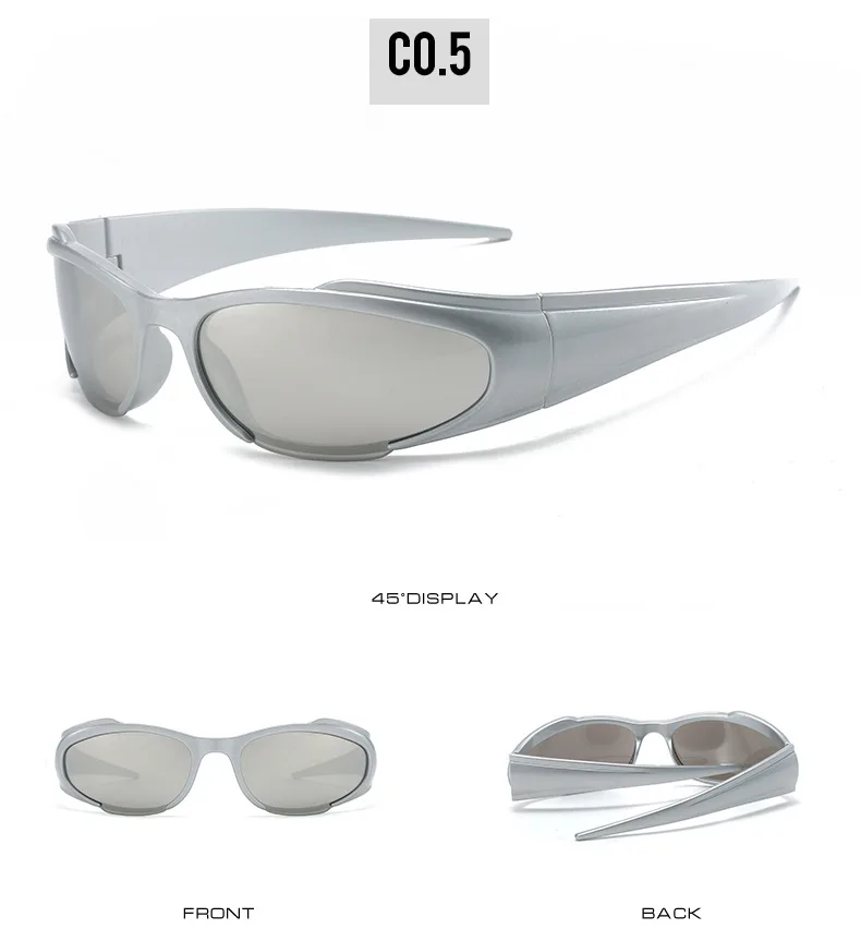 Y2K Sport Punk Sonnenbrille Frauen Männer 2025 Neue Luxus Marke Mode Retro 2000 der Brillen Vintage Steampunk Sonnenbrille Shades UV400 – Detail 13