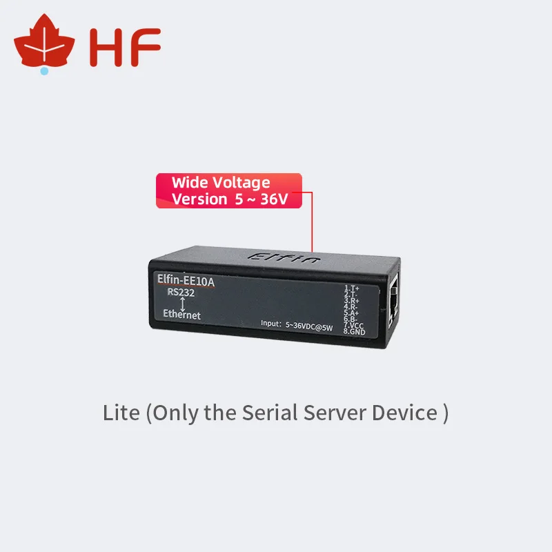 EE10 HF High Flying Elfin-EE10 Serial Port Device Connect to Network Modbus TPC IP Function RJ45 RS232 to Ethernet Serial Server