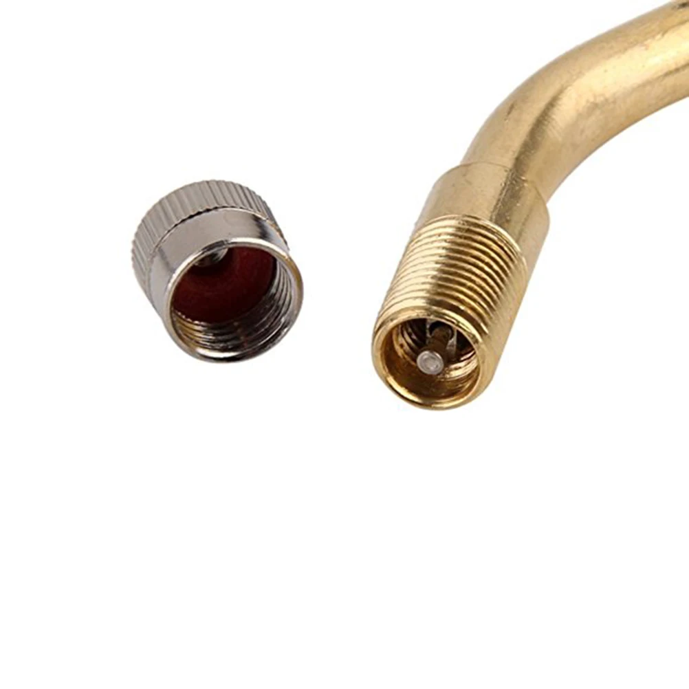 

2 pcs Valve Extension Rod Motorcycle Bike Car Tire Repair Tool Universal Adapter Metal Cap Durable Easy Install