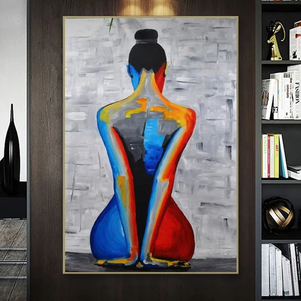 Modern Minimal Woman Portrait Poster Print For Living Room Office Sexy Nude Woman Back Canvas Painting Wall Art Home Decor Mural