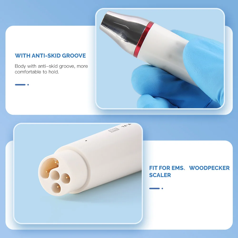 AZDENT LED Light Ultrasonic Piezo Scaler Handpiece Fit For Woodpecker/EMS 135℃ High Temperature Sterilization