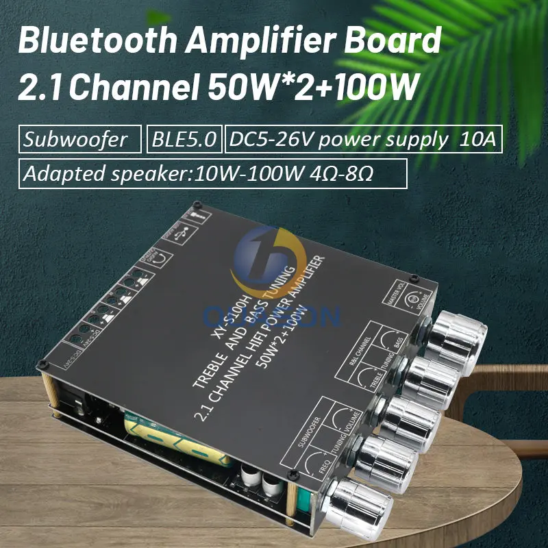 HIFI TPA3116 5.0 Bluetooth Subwoofer Amplifier Board 50WX2+100W 2.1 Channel Stereo speaker Audio BASS AMP Module Home music