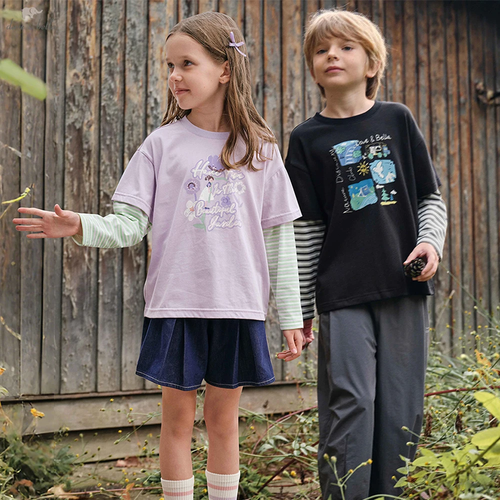 

Dave Bella Boys Girls Long Sleeve T-Shirt Kids Printed Autumn Spring T-shirt Tops Baby Cotton Casual Outdoor Clothes DK1260194