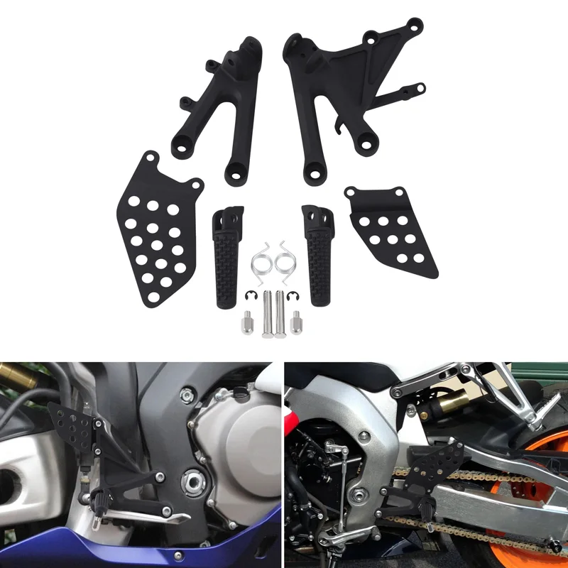 

Motorcycle Front Footpegs Footrest Bracket For Honda CBR1000RR CBR 1000RR 2004-2007 2005 2006 Sand Black