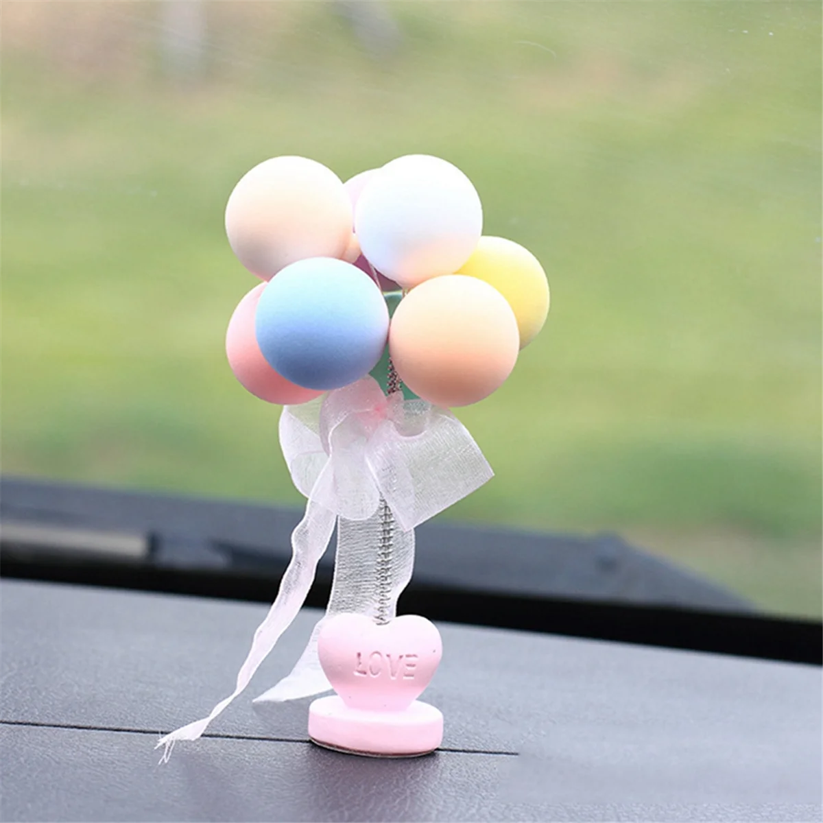 B-Dashboard Ornament, Balloon Bobblehead Car Dash Decor Car Interior Shaking Head Ornaments for Desk/Office/Room