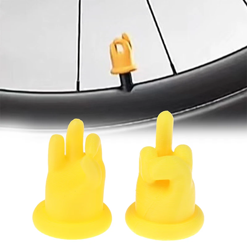 1Pcs Car Wheel Tire Air Valve Caps OK Middle Finger Shape Auto Truck Tyre Rim Stem Dust Air Cover