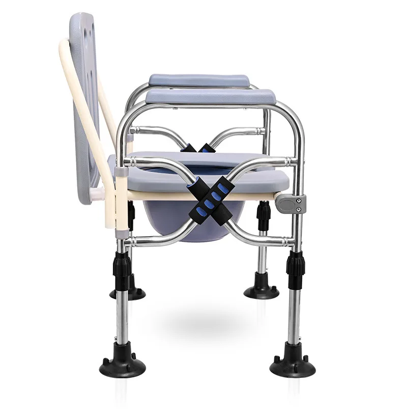 New Portable Commode Chair Folding Adjustable Toilet Chair for Elderly and Disabled