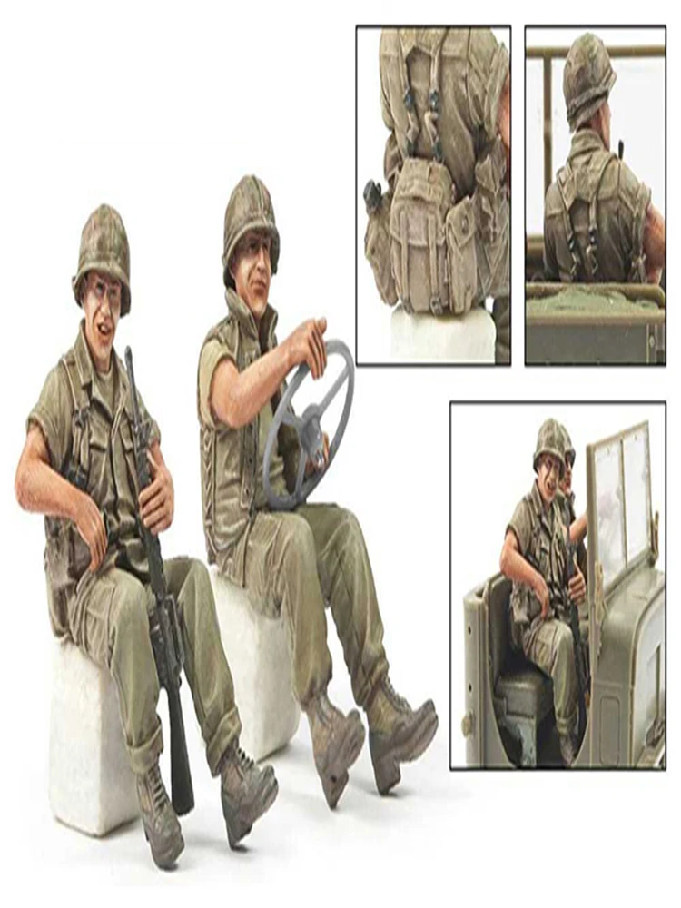 

Resin Figure Model Kit Unassambled 1/35 modern Truck Driver Crews include 2 Unpainted collect Figure