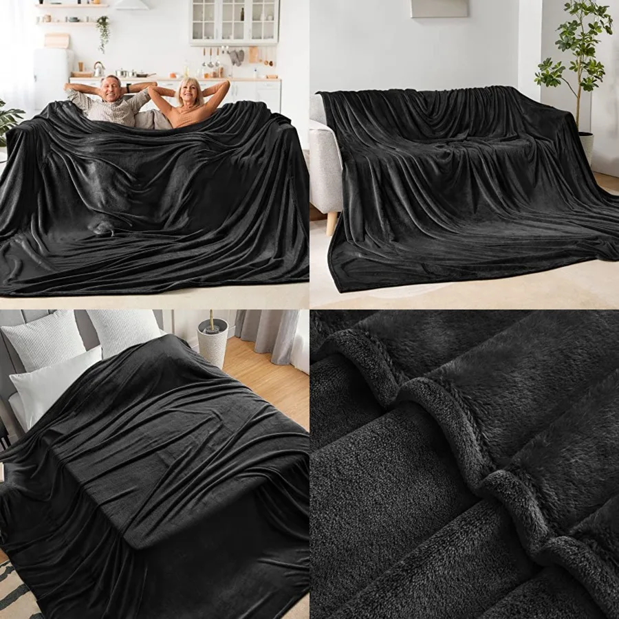 

Big Fleece Blanket 120 x 120 10' x 10',Super Soft Fluffy Fuzzy Oversized King Blanket for Bed, Couch, Sofa, Camping, Extra Larg
