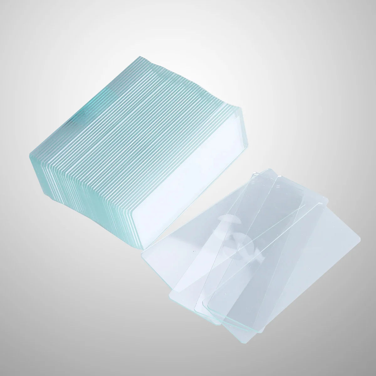 50 قطعة شرائح زجاجية للمجهر قسط بصري واضح مربع أجهزة الصف عينات التعليم البحوث علم الأحياء الكيمياء العلوم