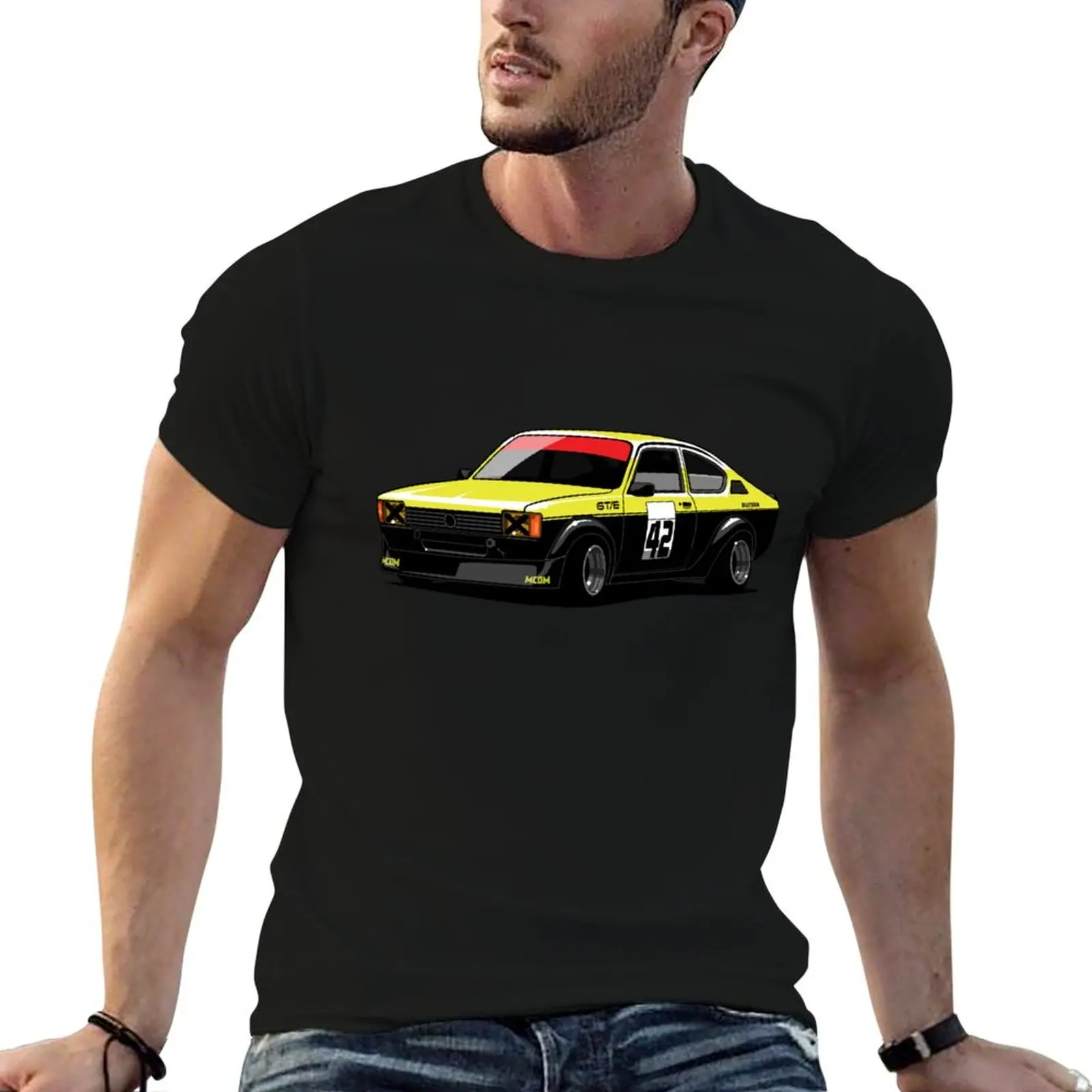 Blitz Kadett C Sporting Coupe GS/E Black Yellow T-Shirt cute tops cute clothes mens t shirt