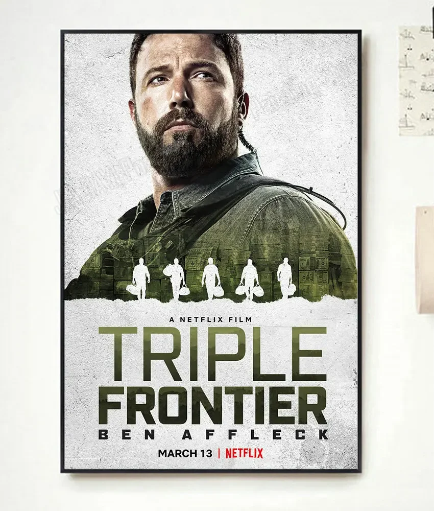 NP076 Triple Frontier Movie 6 Classic Film Fashion Trend Beautiful home Art Decor Silk Poster Wall Sticker Deco Gift