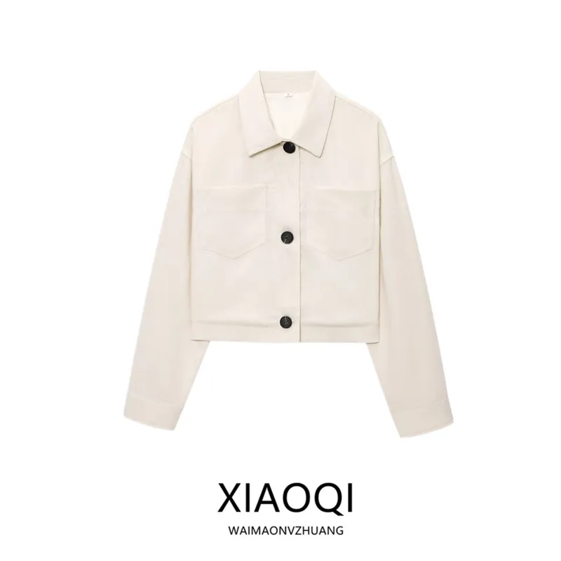 Sommer 2025, lockeres, vielseitiges Patchwork für Damen, Sve, gemischte Fasern, Jaet, Neuankömmling, Pendeln, Sle Ort, Mantelkragen, Knopf