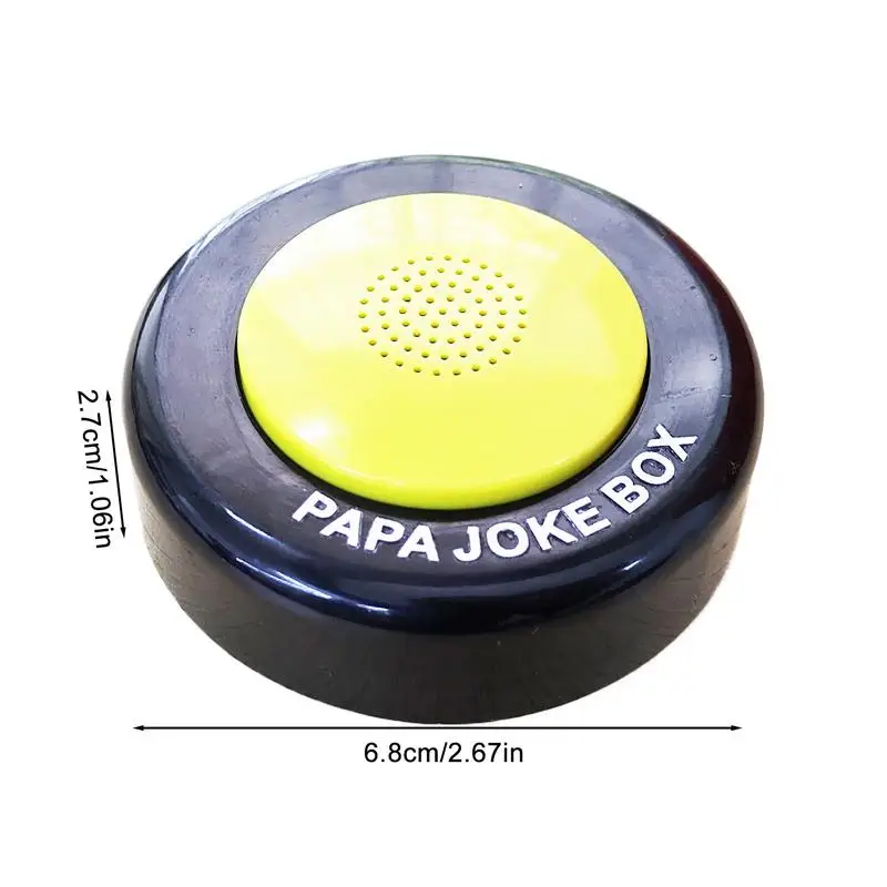 Bouton générateur de blagues de papa avec 50 blagues de papa hilarantes, boîte de son roi attentive, instituts soulignés pour la fête des pères