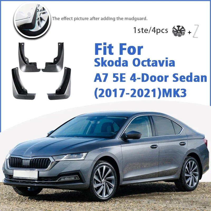 

Mudguard For Skoda Octavia A7 5E 2017-2021 MK3 Mudflaps Mudguards Car Accessories Auto Styline Splash Guard Fender Mud Flap