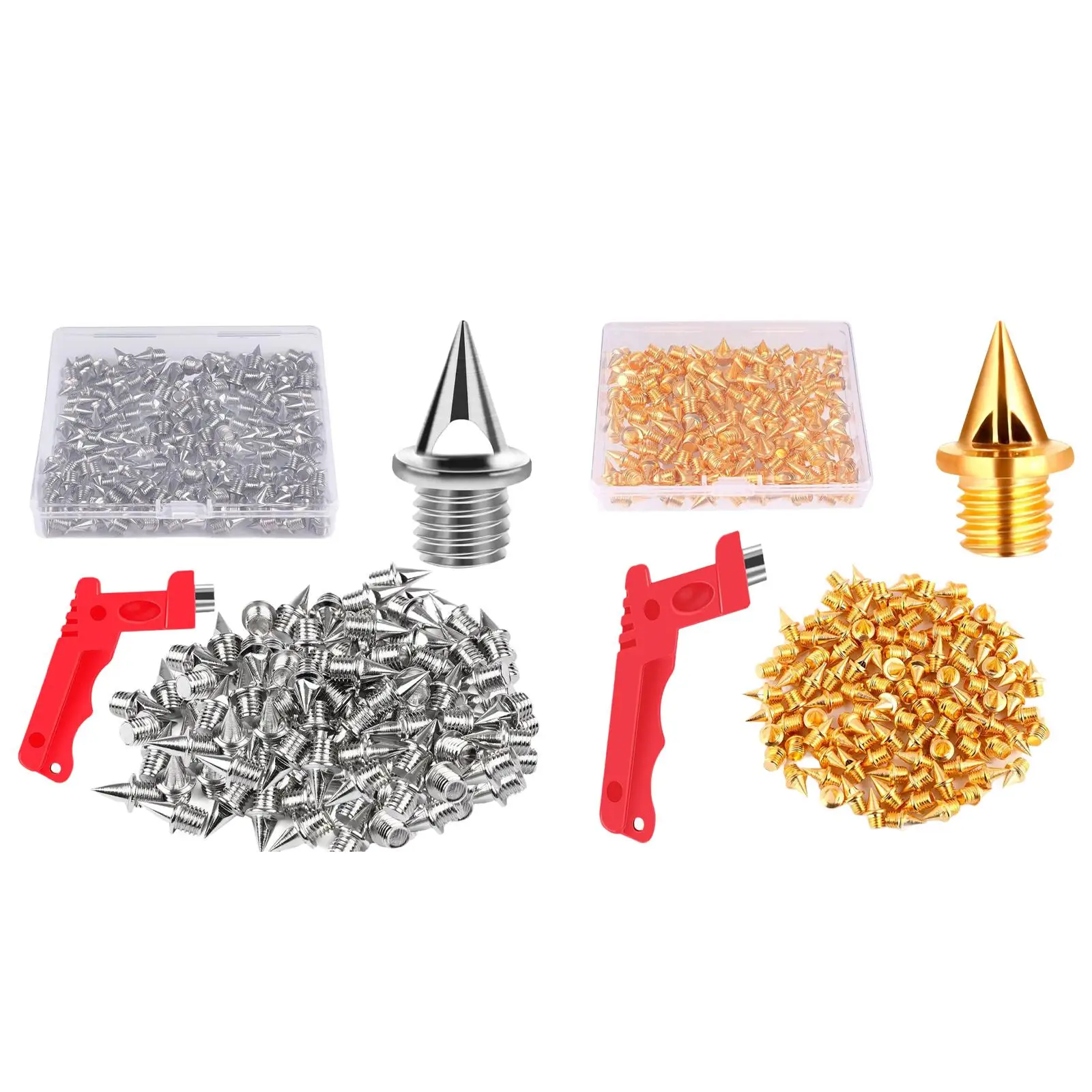 120x ติดตามรองเท้า Spikes พร้อมประแจผู้ชายผู้หญิงโลหะทนทานเปลี่ยน Spikes 0.5 ซม.สําหรับ Sprint Trekking สั้นวิ่งจ๊อกกิ้ง