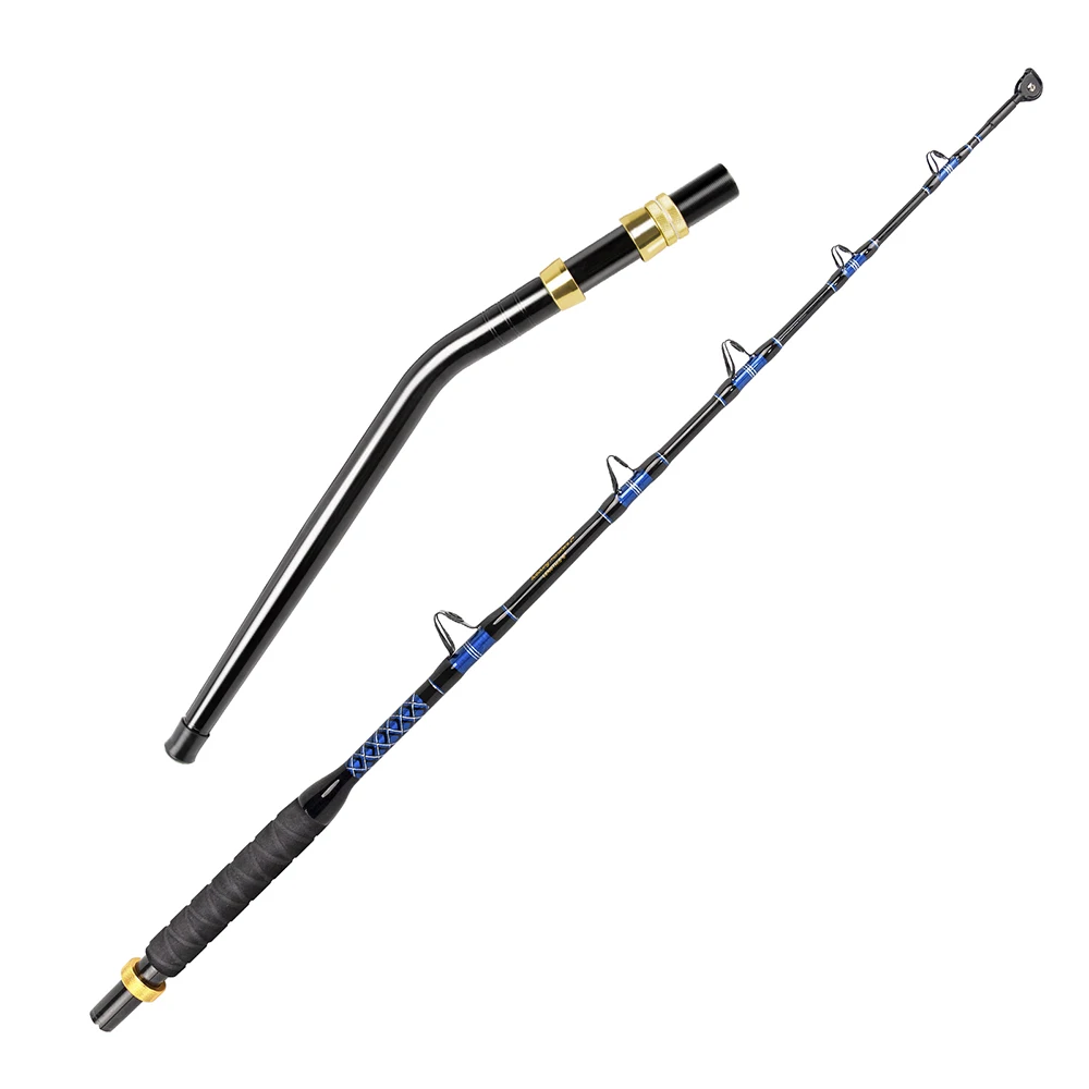 80-100LBS Aluminum Bent Rod Butt Offshore Trolling Rod Saltwater Deep Sea Big Game Boat Fishing Pole