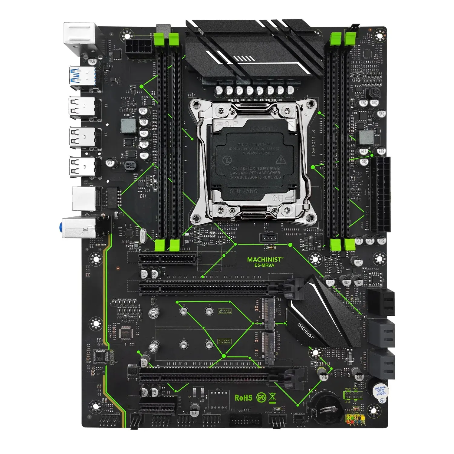 MACHINIST E5 MR9A V1.0 X99 Moederbord Ondersteuning LGA 2011-3 Xeon E5 V3 V4 CPU Processor DDR4 RAM Vier Kanaals Geheugen ATX NVME M.2