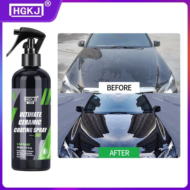 

2024 Ceramic Coating For Auto Paint HGKJ S6 Crystal Wax Spray Nano Hydrophobic Liquid Polymer Oleophobic Anti Rain Car Care