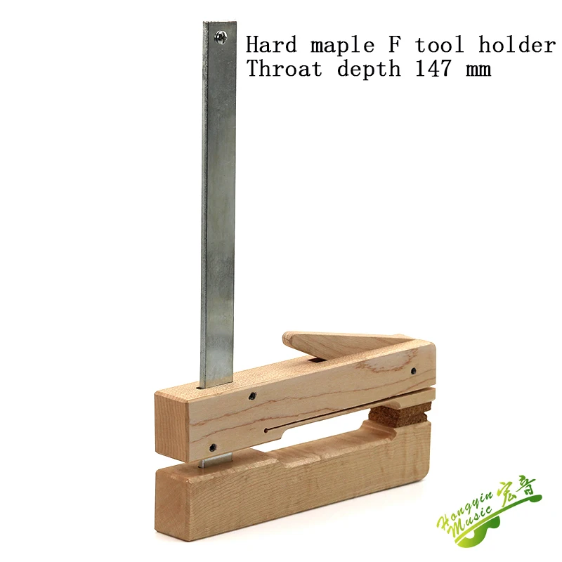 HUATOOL Hartes Ahornholz Eisen Deep Throat Klemme für Gitarre Cello Violine Brücke F-Form Holzbefestigung Holzarbeiten – Detail 16