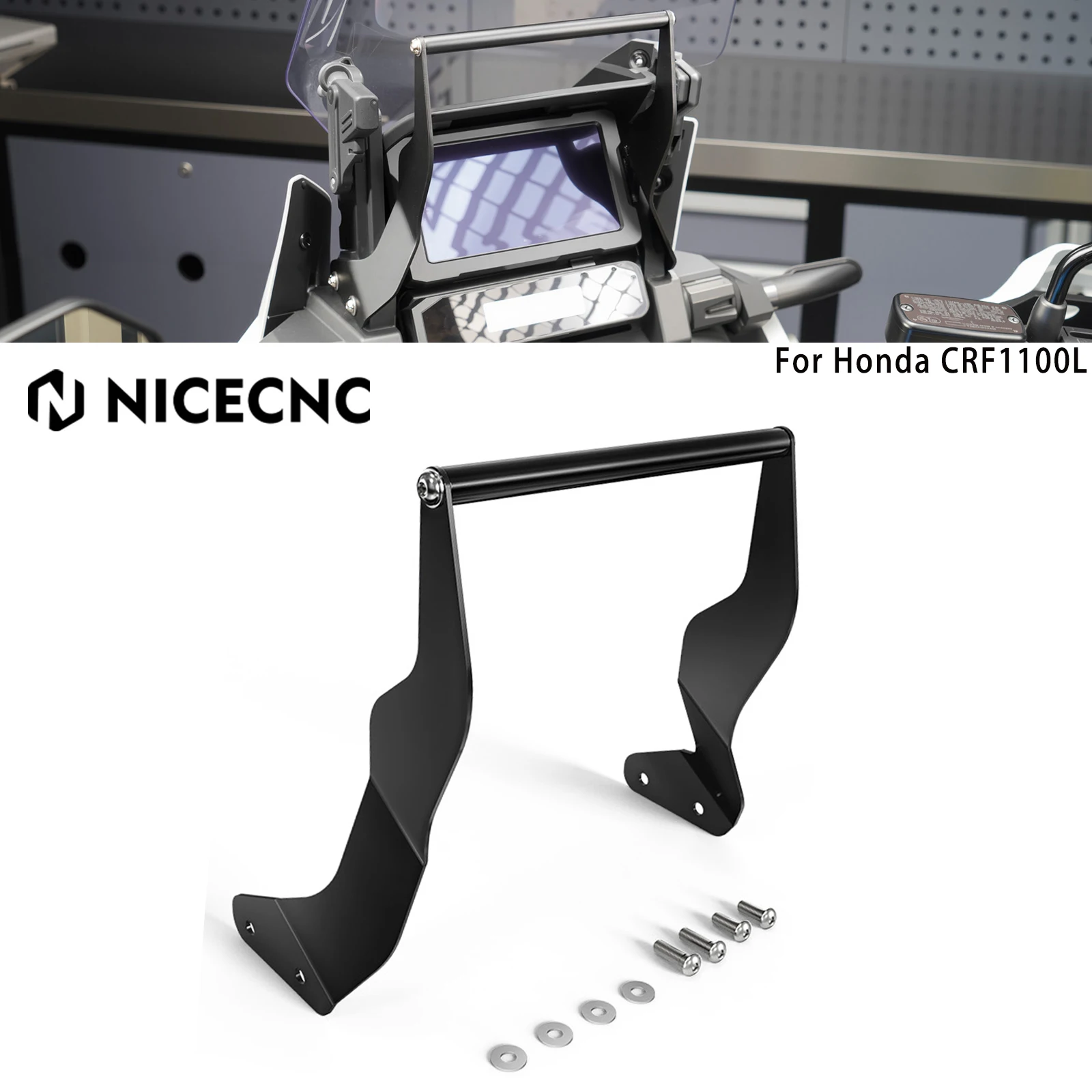 

Держатель навигационного кронштейна NICECNC для Honda CRF1100L Africa Twin 2020-2025 2024 2023 CRF1100L Africa Twin Adventure Sports 20-25