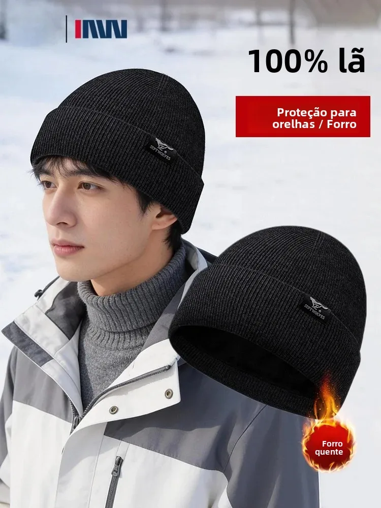 pure-wool-knitted-hat-for-men-warm-winter-cap-with-ear-protection-thickened-knitwear-septwolves-brand-youth-and-middle-aged-s