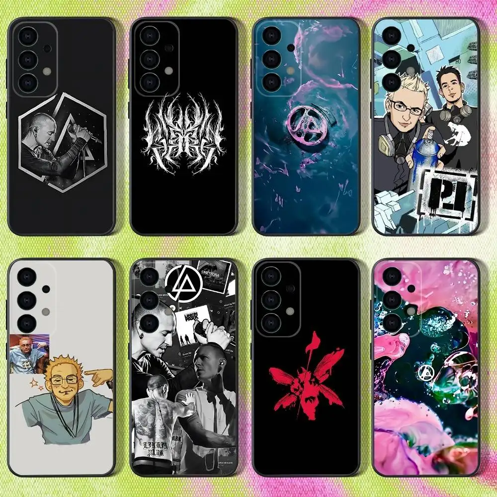 

Phone Case For Samsung S25,S24,S21,S22,S23,S30,Ultra,S20,Plus,Fe,Lite,Note,10,9,5G Rock L-Linkin P-Park Band Black Cover