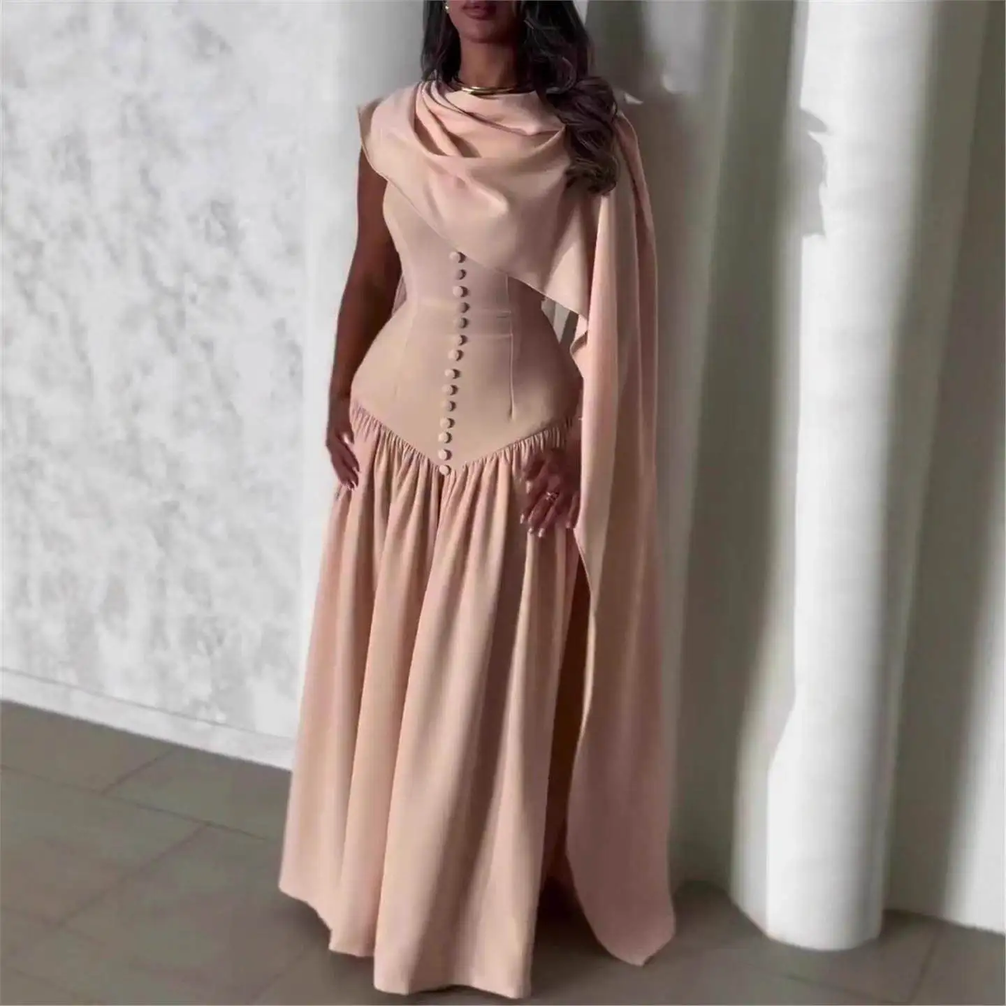 

Ele Svel Long Dr High Waist H Version Tee-acetate Fiber 00% round Ne Ciwalk Suitable for Other Ocns