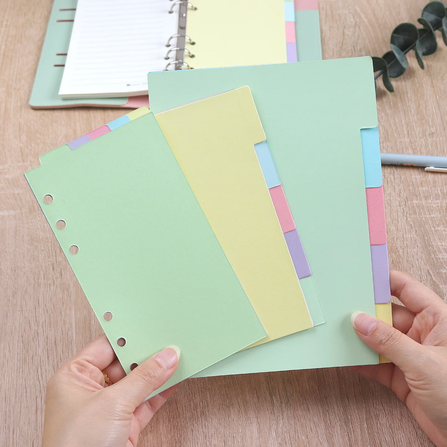 A5 A6 Colored Index 6-Hole Binding Universal Divider Pages  Classification Loose-leaf Book Separator Handbook Separator Sheet