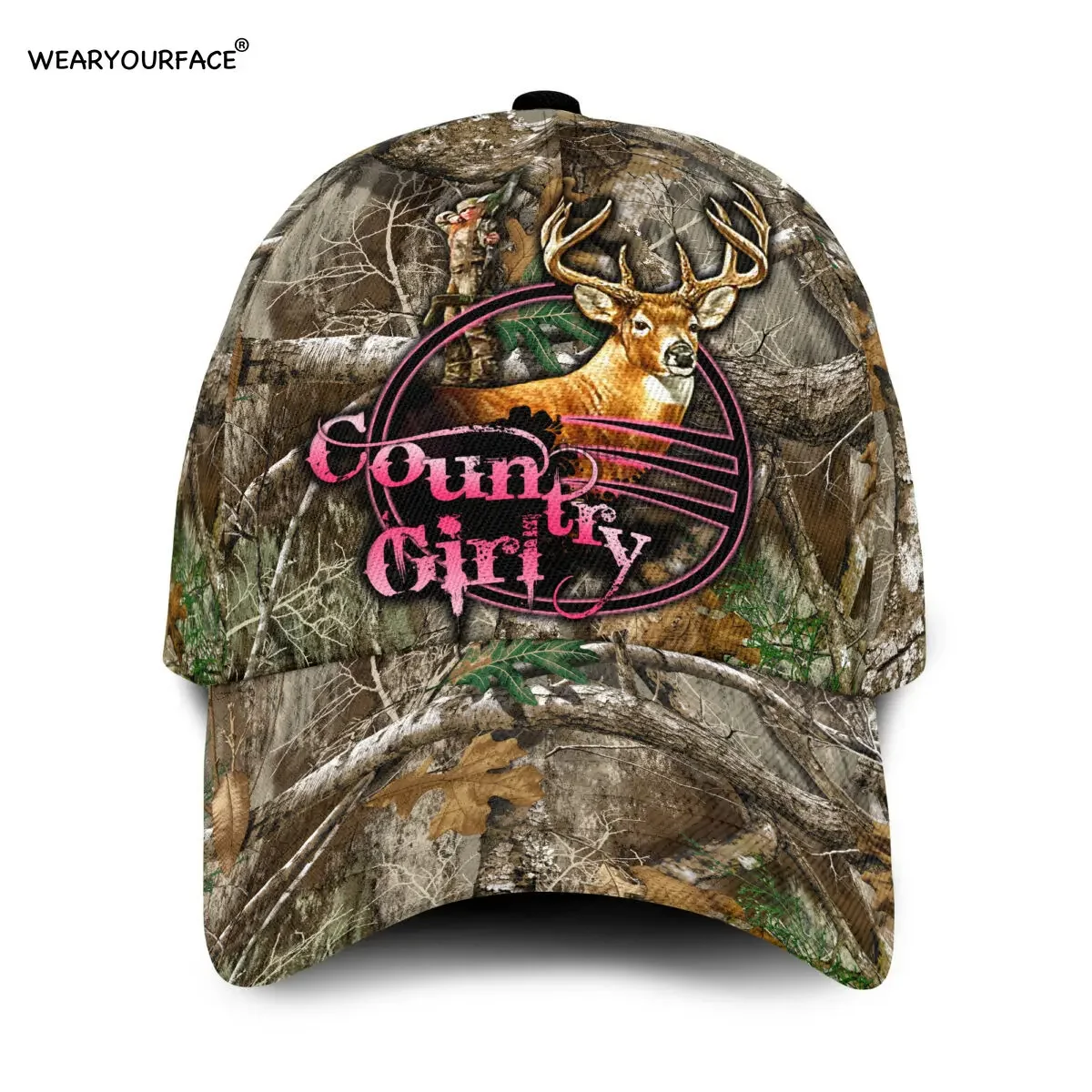 Gone Fishing Deer Hunting Trucks 3D All Over Printed Snapback Hat Men Women Adult Sports Headwear Outdoor Sun Visor Baseball Cap