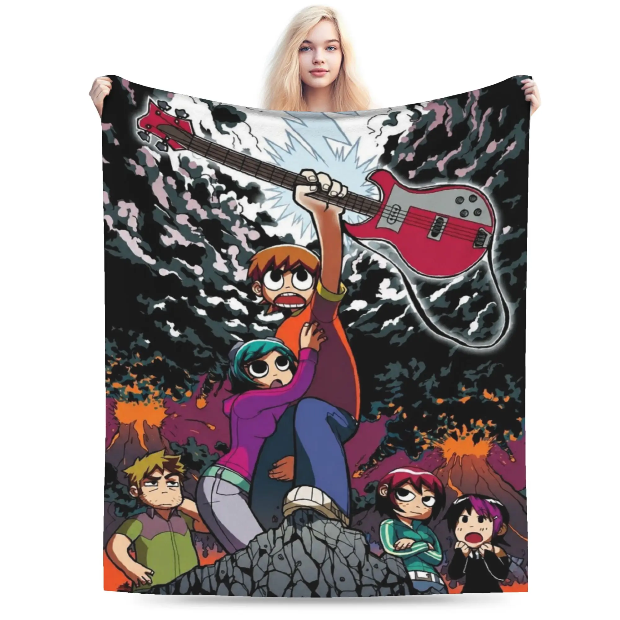 Scott Pilgrim vs. the World Blankets Ultra-Soft Fleece Cozy Gift  Throw Blanket Bedding Throws