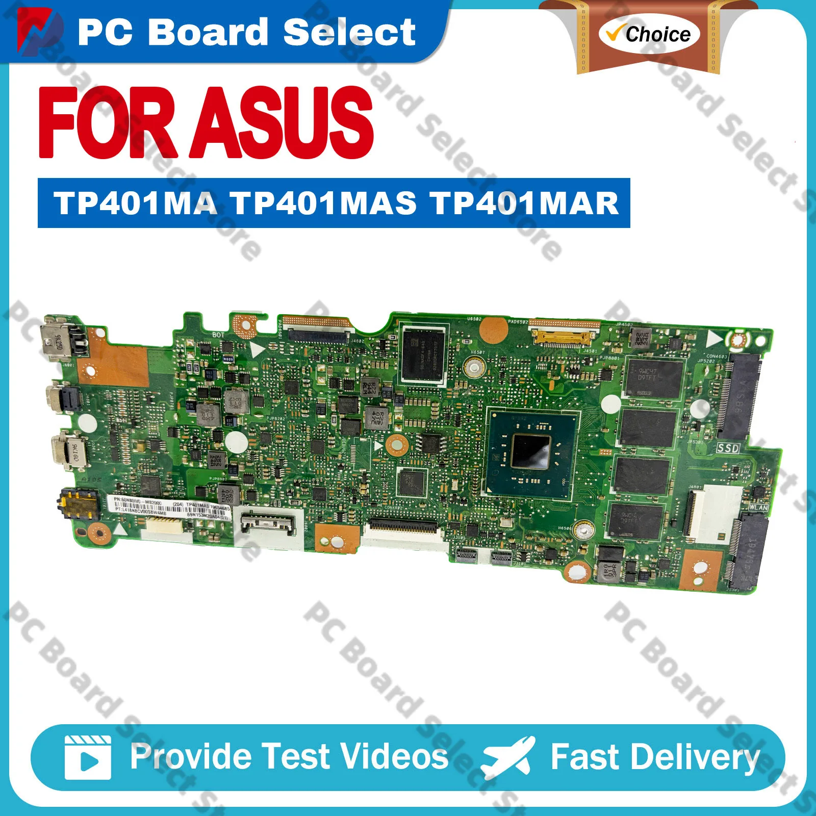 

TP401MA J401MA Laptop Motherboard For ASUS VivoBook Flip TP401MAS TP401MAR TP401MA R406MA TP401M Mainboard With Celeron CPU stk